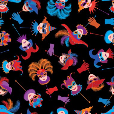 Karnaval maskesi desen