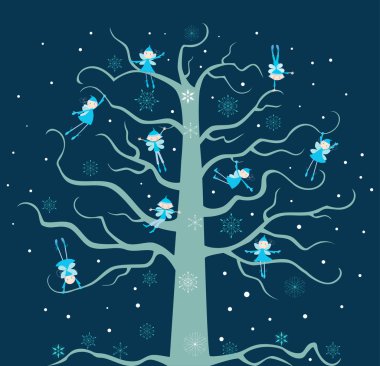 Elfler ağaç üzerinde