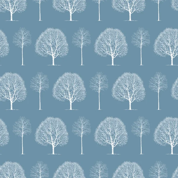 Pattern of the frozen trees — Stock Vector