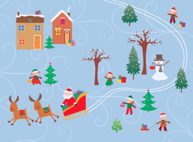 gifts of the Santa Claus clipart