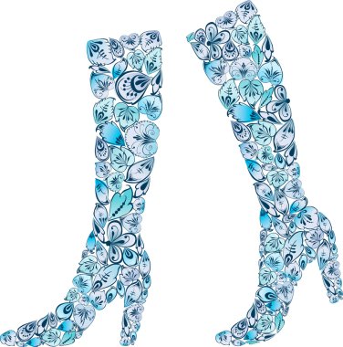 Dekoratif kadın çizme