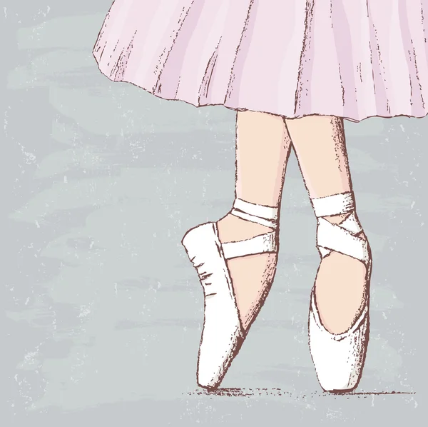 Jambes de la ballerine dansante — Image vectorielle