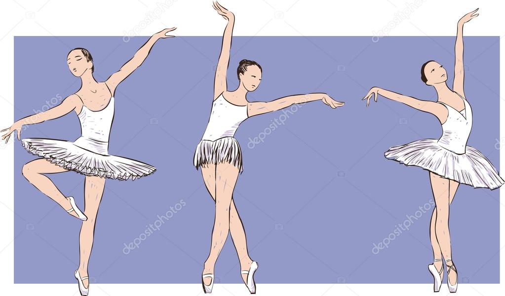 three ballet dancers