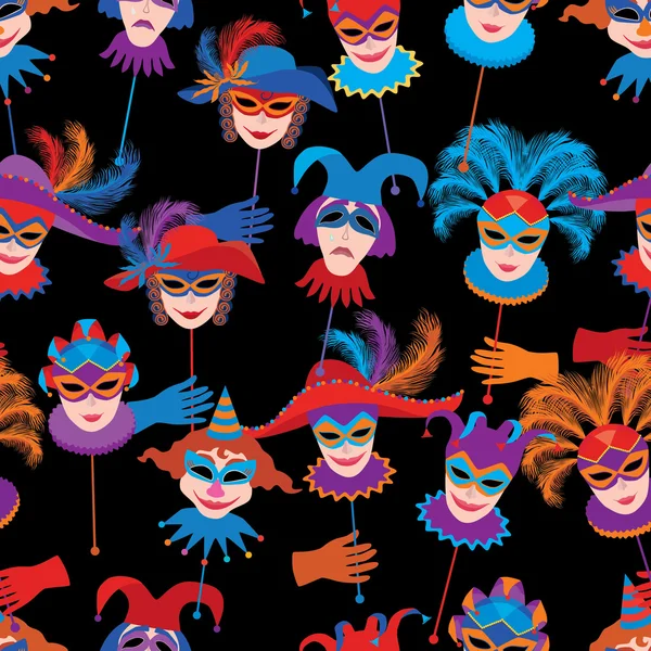 Modèle de masques de carnaval — Image vectorielle