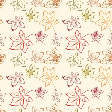 sonbahar yaprakları desen