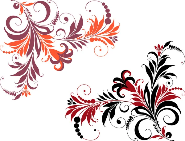 Flori decorative fabuloase — Vector de stoc