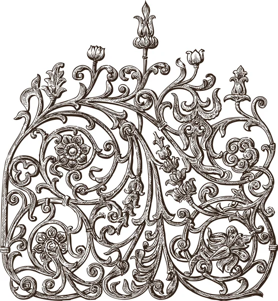 Фрагмент декоративного паркану — стоковий вектор
