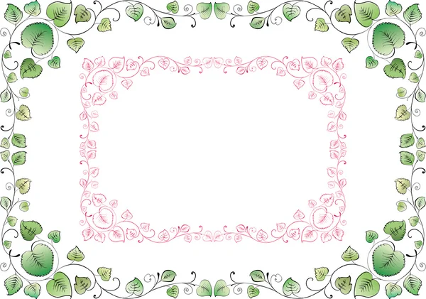 Frame of the leaves — Stock Vector