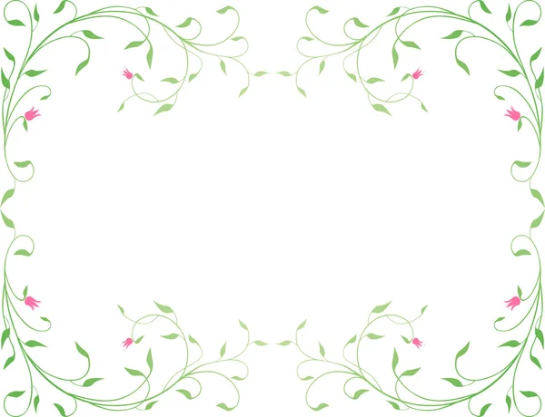 Frame of the delicate plant — Stock Vector