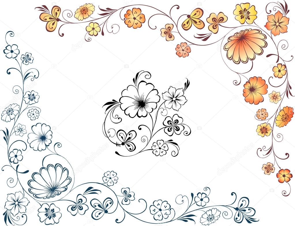 decorative floral corners