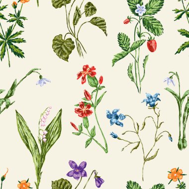 Orman çiçek deseni