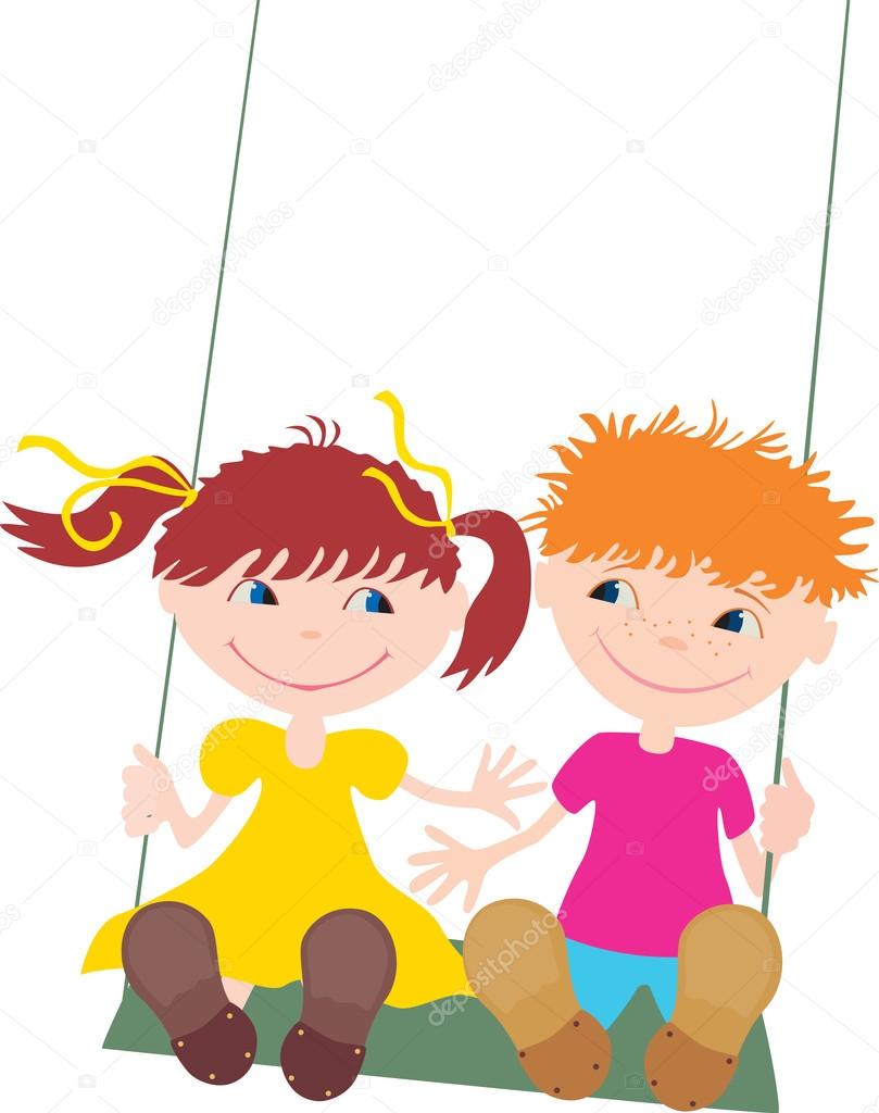 kids on the swing