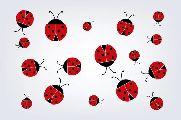 Immagine vettore coccinella — Vettoriale Stock