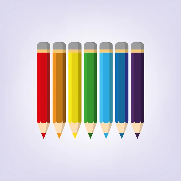 Set pencils vector image — Stock Vector