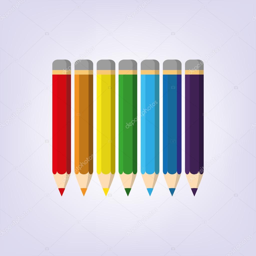 set pencils vector image