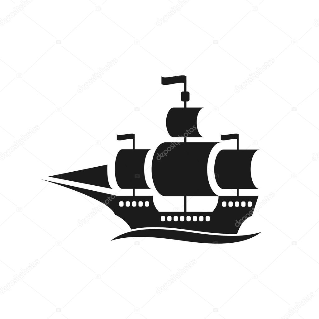 Ship sails vector image