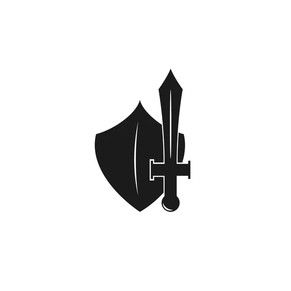 Schwertschild-Vektorbild — Stockvektor