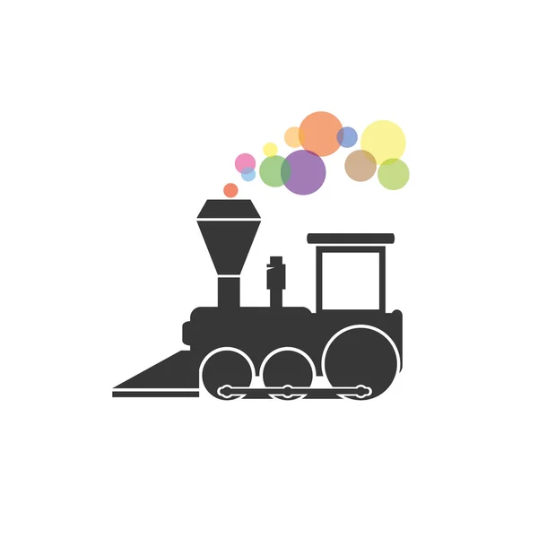 Immagine vettoriale treno a vapore — Vettoriale Stock