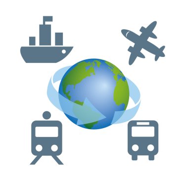 Küre ulaşım vektör görüntü