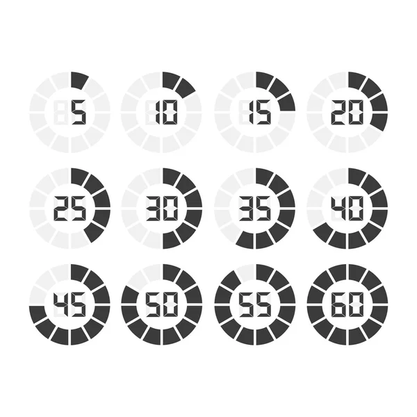 Digitale Timer-Vektorgrafik — Stockvektor