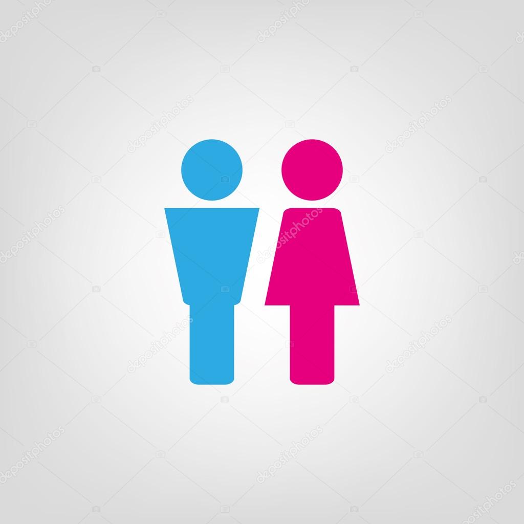 man and woman icon vector graphic