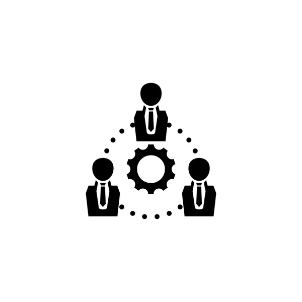 Gear people icon vector graphic — Stock Vector