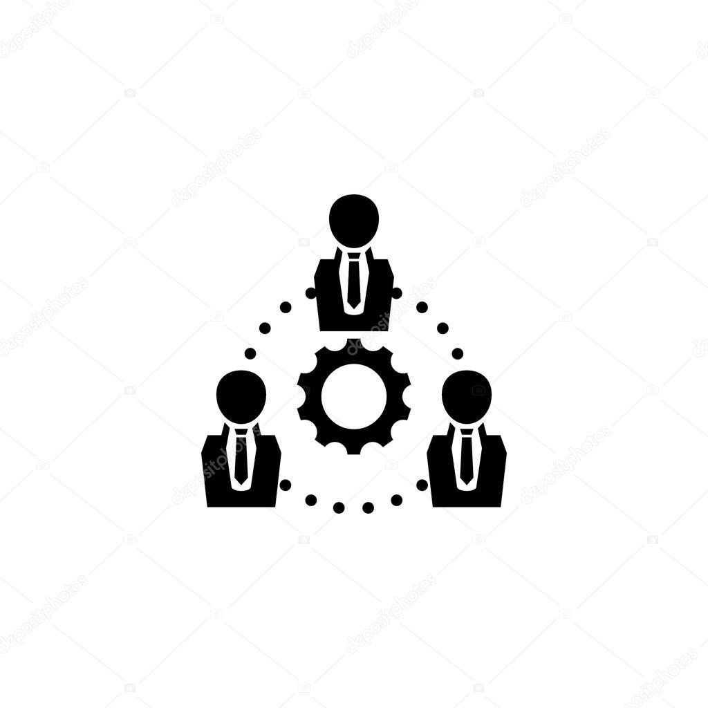 Gear people icon vector graphic