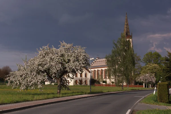 Catholic church Leutersdorf — Stock Photo, Image