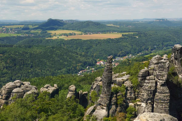 Schrammsteine Saksonia Drezno — Zdjęcie stockowe