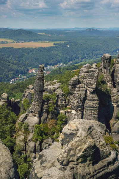 Schrammsteine Saksonia Drezno — Zdjęcie stockowe