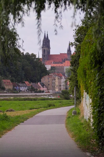 Elberadweg perto de Meissen — Fotografia de Stock