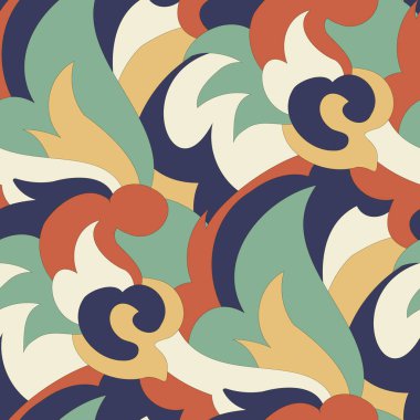 Soyut şablon kusursuz. Kumaş, duvar kağıdı, ambalaj, arkaplan için tasarım.