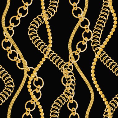 Zincir desenleri kusursuz. Kumaş, duvar kağıdı, ambalaj, arkaplan için tasarım.