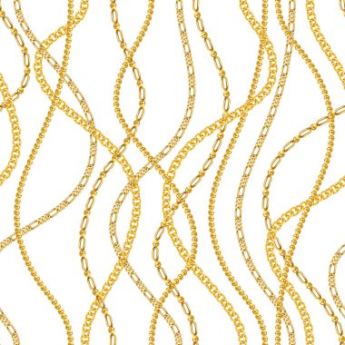 Zincir desenleri kusursuz. Kumaş, duvar kağıdı, ambalaj, arkaplan için tasarım.