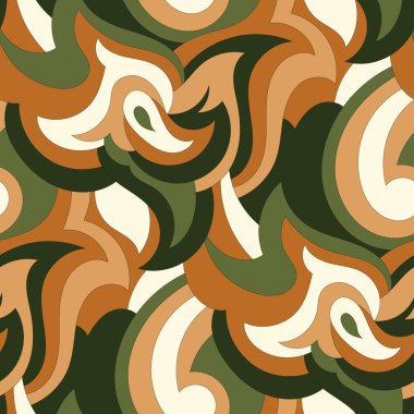 soyut el çizimi dalgaları olan kusursuz vektör deseni.