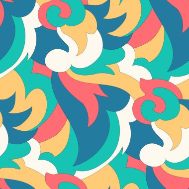 Dalgalı kusursuz soyut vektör deseni.