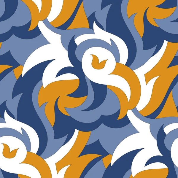 Dekoratif yapraklı kusursuz desen