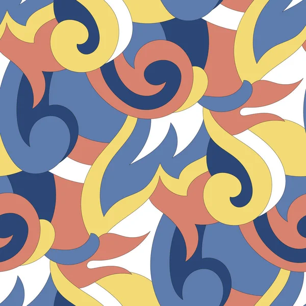 geometrik şekillerin ve yaprakların kusursuz soyut deseni