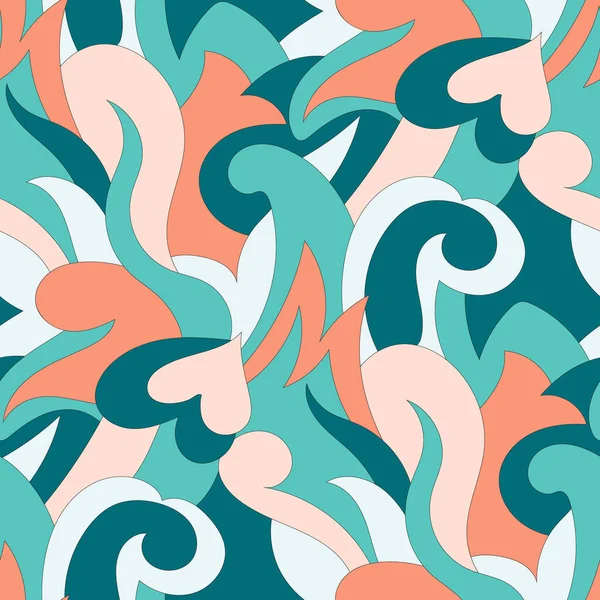 Renkli geometrik şekilli, soyut, dikişsiz desen. vektör arkaplanı.