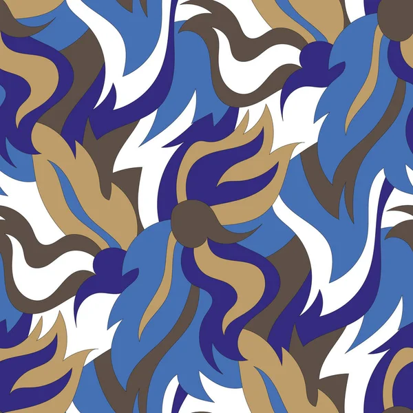 Mavi ve beyaz çiçeklerin kusursuz arkaplanı.