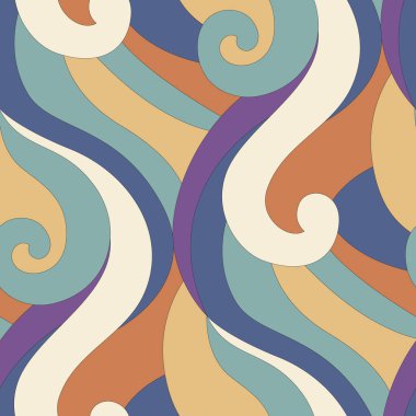 Dalgalı dalgalarla kusursuz soyut desen