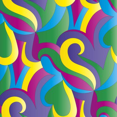 renkli kesintisiz soyut desen.