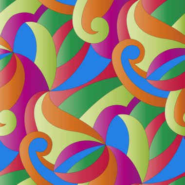 Soyut dalgalarla renkli arkaplan