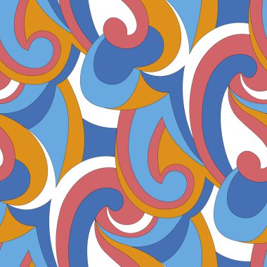 Dalga ve dairelerin soyut vektör çizimi