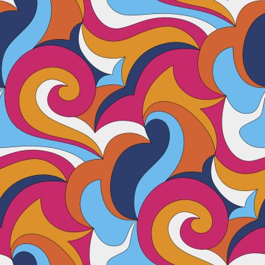 Dalgalı dalgalarla kusursuz desen. vektör illüstrasyonu