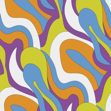 soyut dalgaları, dalgaları, çizgileri olan kusursuz vektör deseni