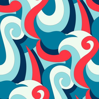 Dalgalı dalgalı, soyut, pürüzsüz desen. vektör illüstrasyonu.