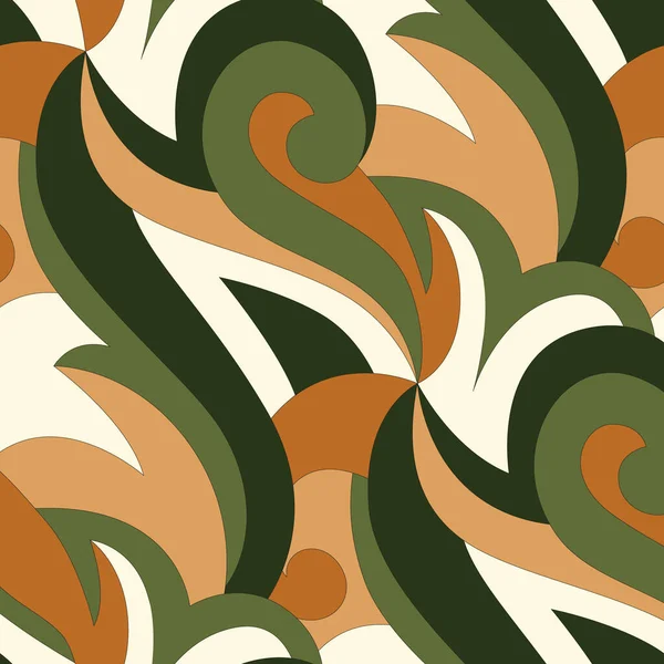 Yeşil ve bej renklerde kusursuz desen