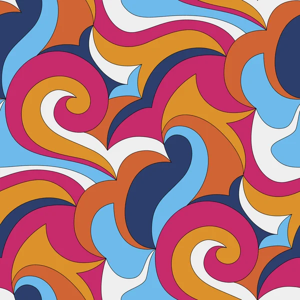 Dalgalı dalgalarla kusursuz desen. vektör illüstrasyonu