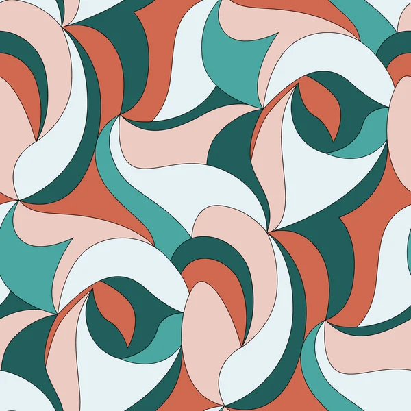 Renkli dalgalarla soyut ve pürüzsüz desen